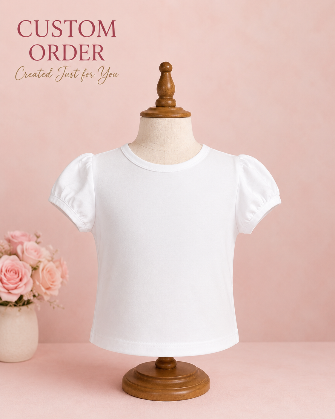 Custom Girls Birthday Shirt – Personalized Puff Sleeve Toddler Birthday Tee, Any Theme & Age