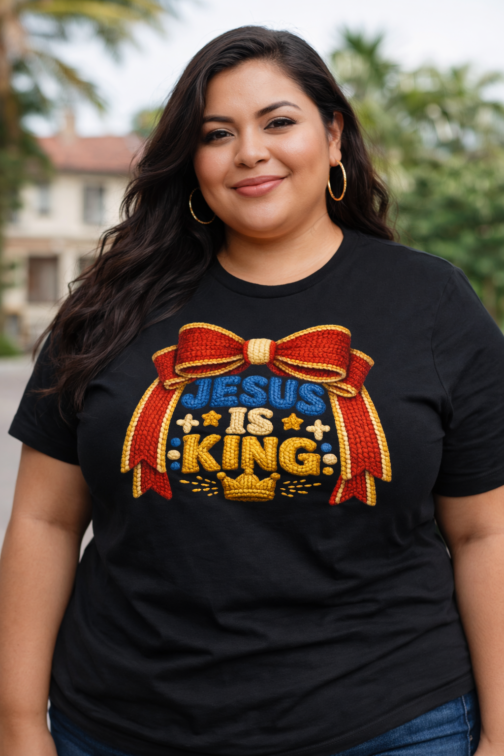 Jesus Is King Bow Christian Faith T-Shirt