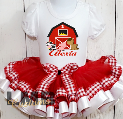 Farm Theme Birthday Tutu Outfit