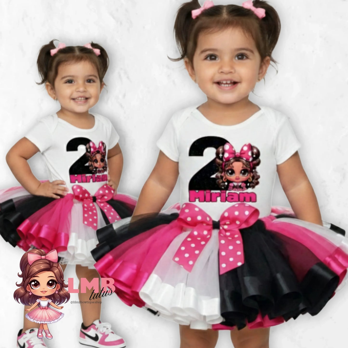Inspired Minnie Mouse Chibi Girl tutu outfit Set