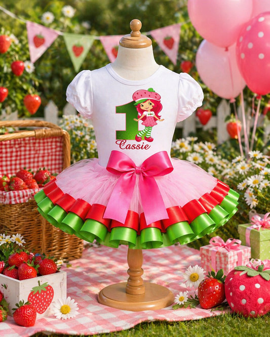 Strawberry Shortcake Personalized Birthday Tutu Set