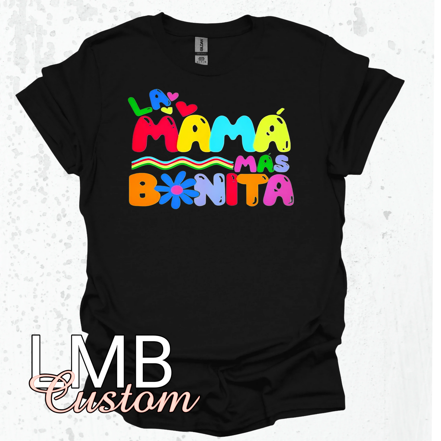 La Mama mas Bonita Black Shirt - Lil Mz Bowtique