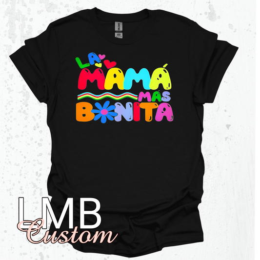 La Mama mas Bonita Black Shirt