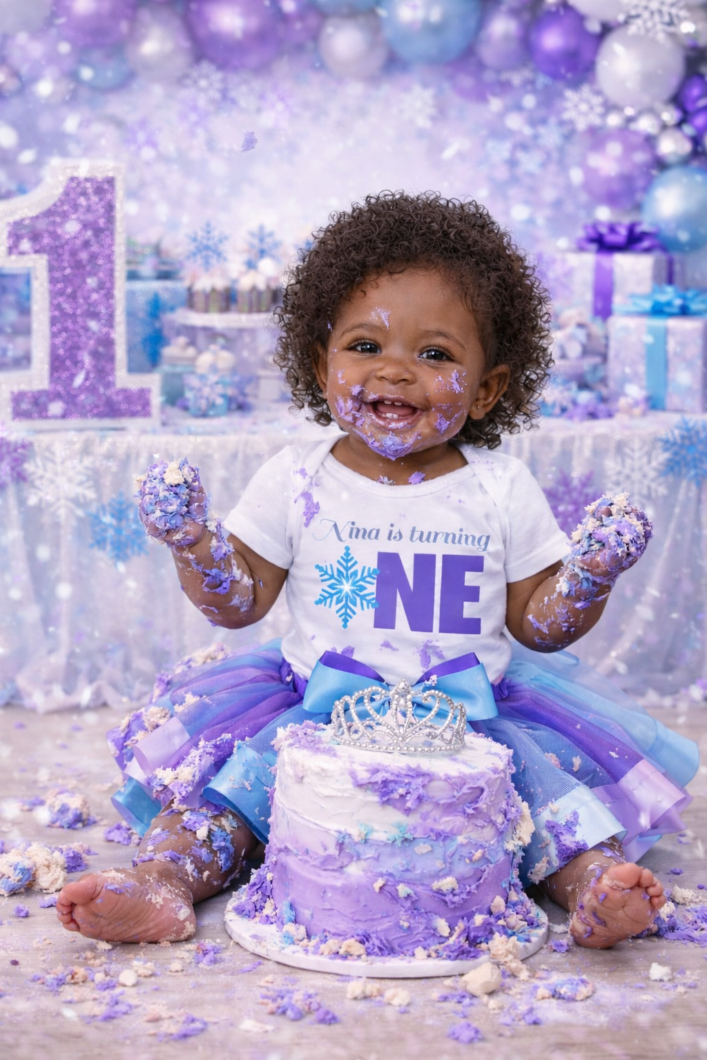 SnowFlake 1st Birthday Tutu Outfit Set