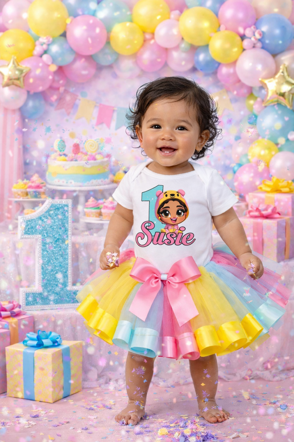 Winnie Chibi Girl Birthday Tutu Outfit Set
