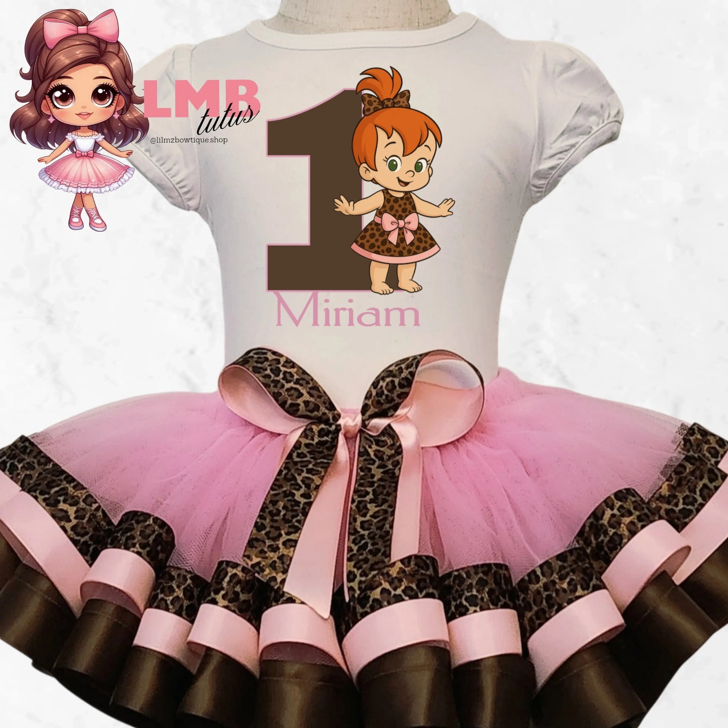 Pebble inspired birthday Tutu Outfit - Lil Mz Bowtique