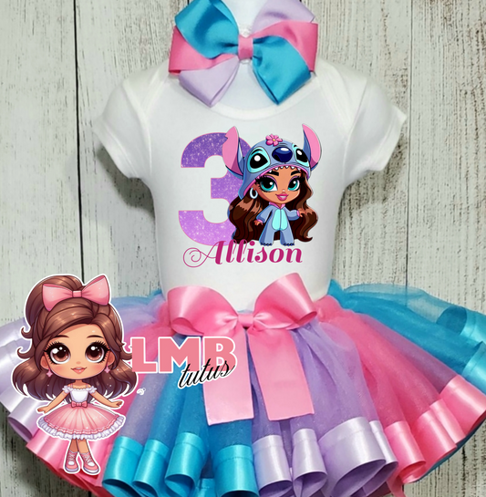 Inspired Stitch Birthday Girl Tutu Outfit
