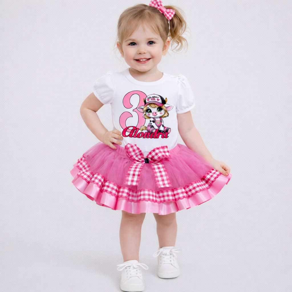 Pink Country Girl Birthday Tutu Outfit
