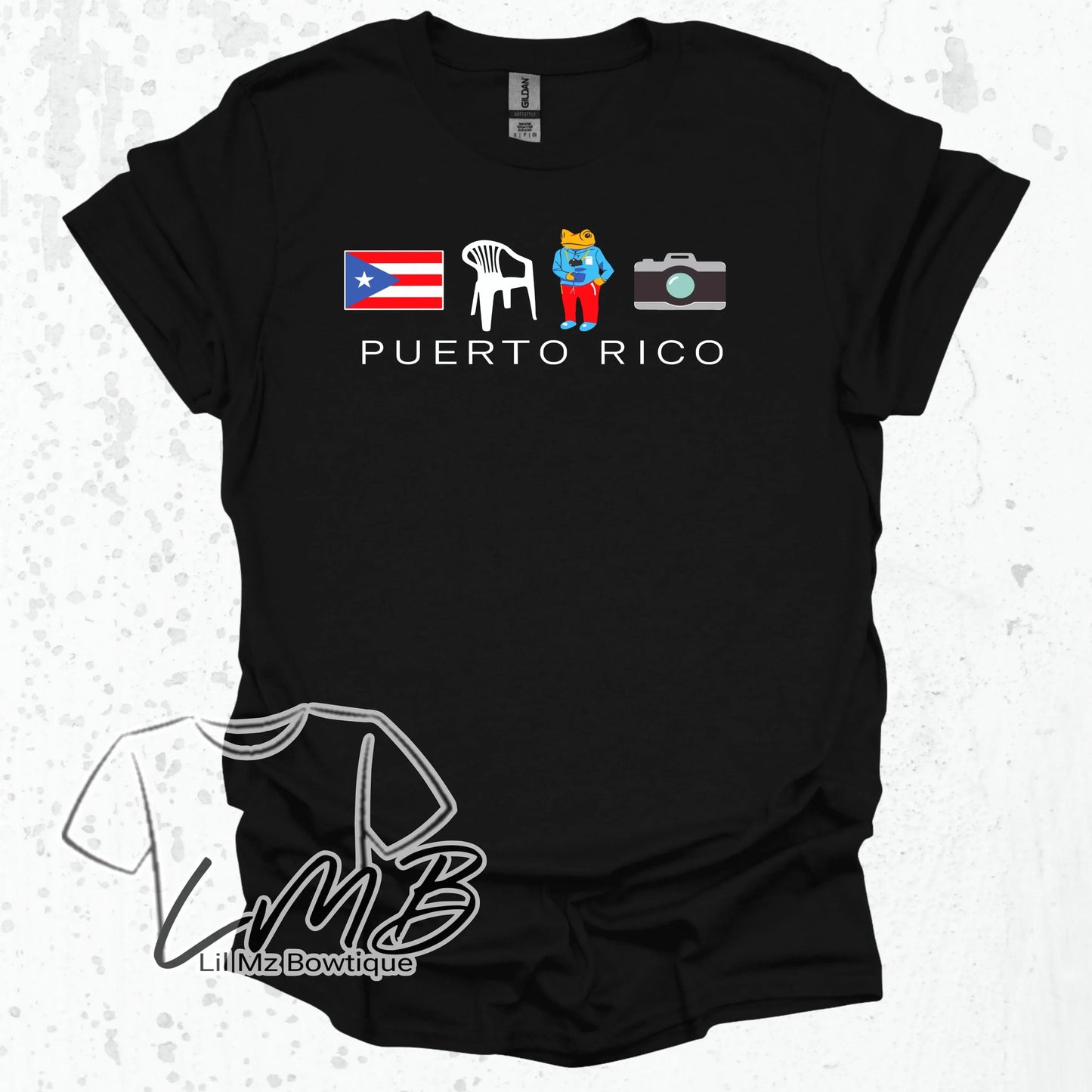 Concho Puerto Rico Coqui Black Shirt - Lil Mz Bowtique