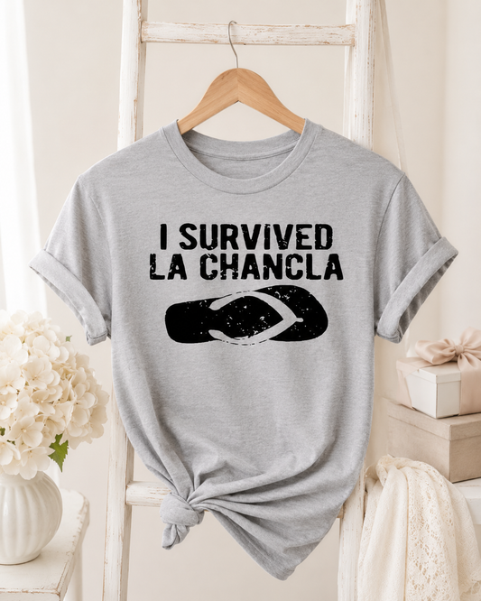 I Survived La Chancla Adult T-Shirt