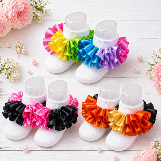 Detachable ruffle tutu socks