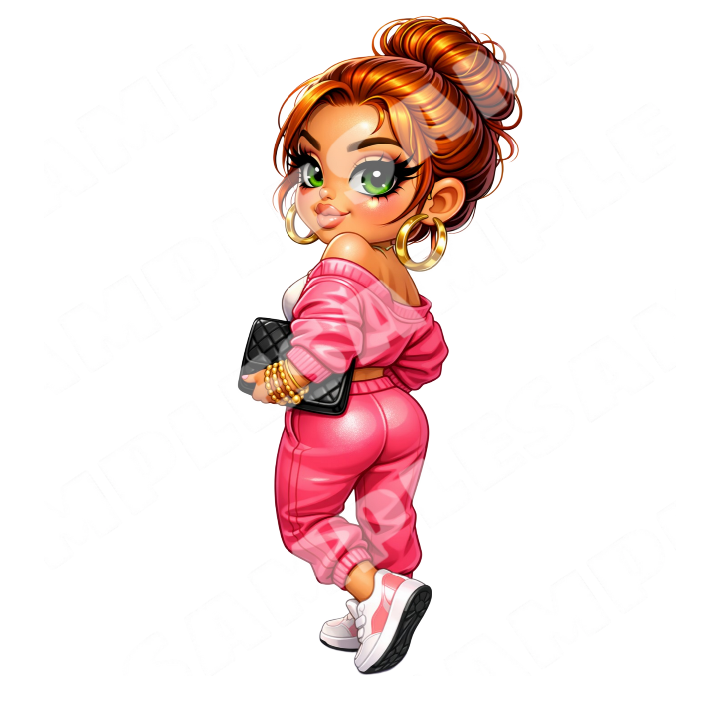 Pink Boss Babe 7 Sticker Bundle Cliparts (Digital Product)
