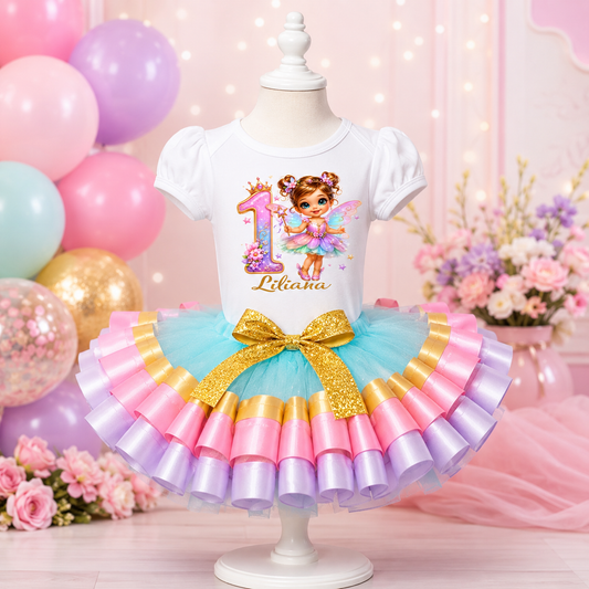 Fairy Princess 1st Birthday Tutu Outfit | Personalized Girl Set