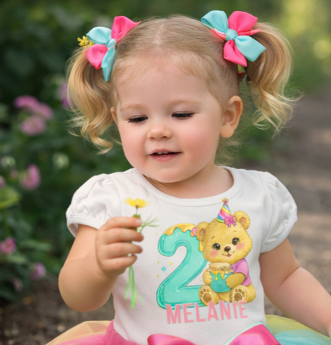 Cute Yellow Bear Theme Birthday Tutu Outfit