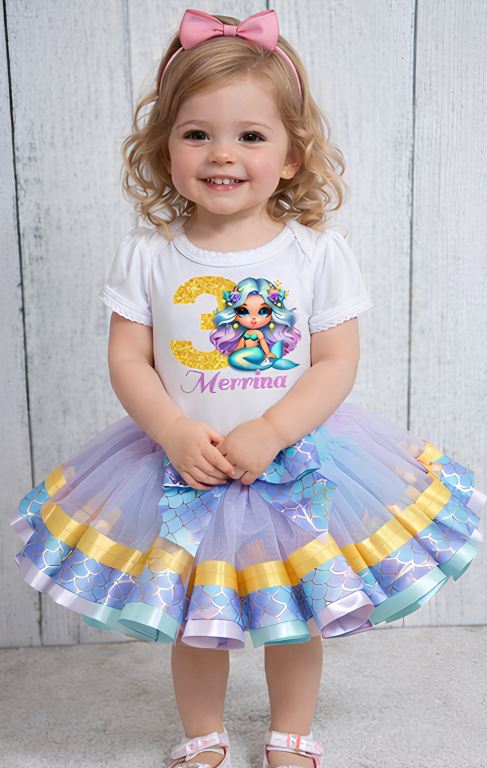 LIMITED Mermaid birthday theme tutu outfit