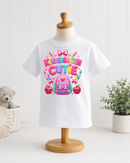 Kindergarten Cutie Girls Shirt – Cute Back to School T-Shirt