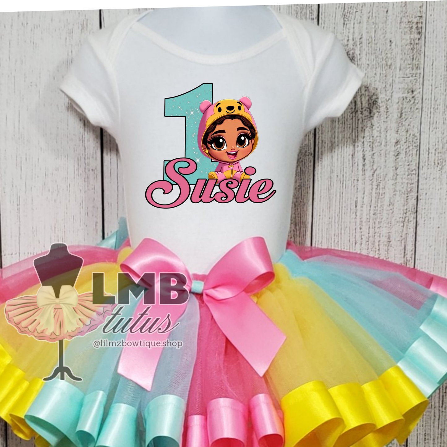 Winnie Girl Birthday Tutu Outfit