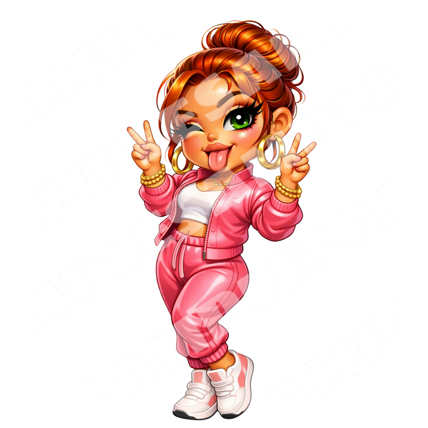 Pink Boss Babe 7 Sticker Bundle Cliparts (Digital Product)