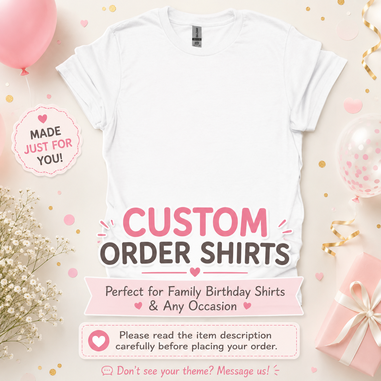 Custom Order Shirts