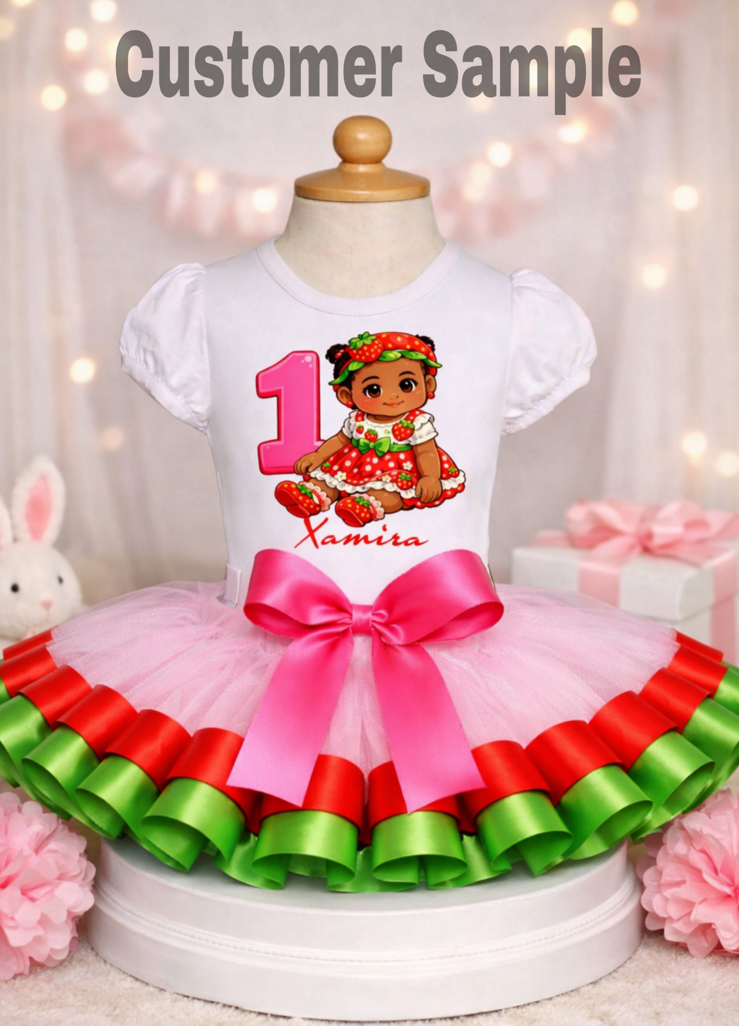 Custom Tutu Outfit (Double Ribbon Trim)