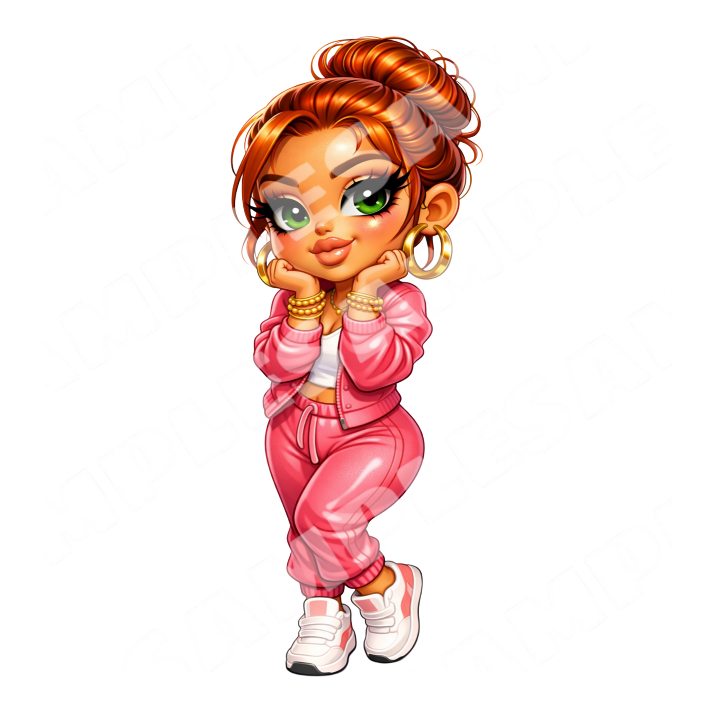 Pink Boss Babe 7 Sticker Bundle Cliparts (Digital Product)