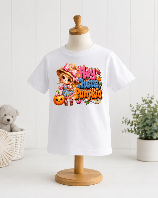 Pumpkin With Attitude Kids T-Shirt – Cool Sunglasses Pumpkin Fall Halloween Tee