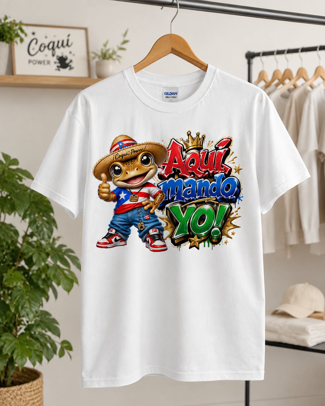 Aquí Mando Yo Coquí Shirt – Puerto Rican Boricua Pride T-Shirt