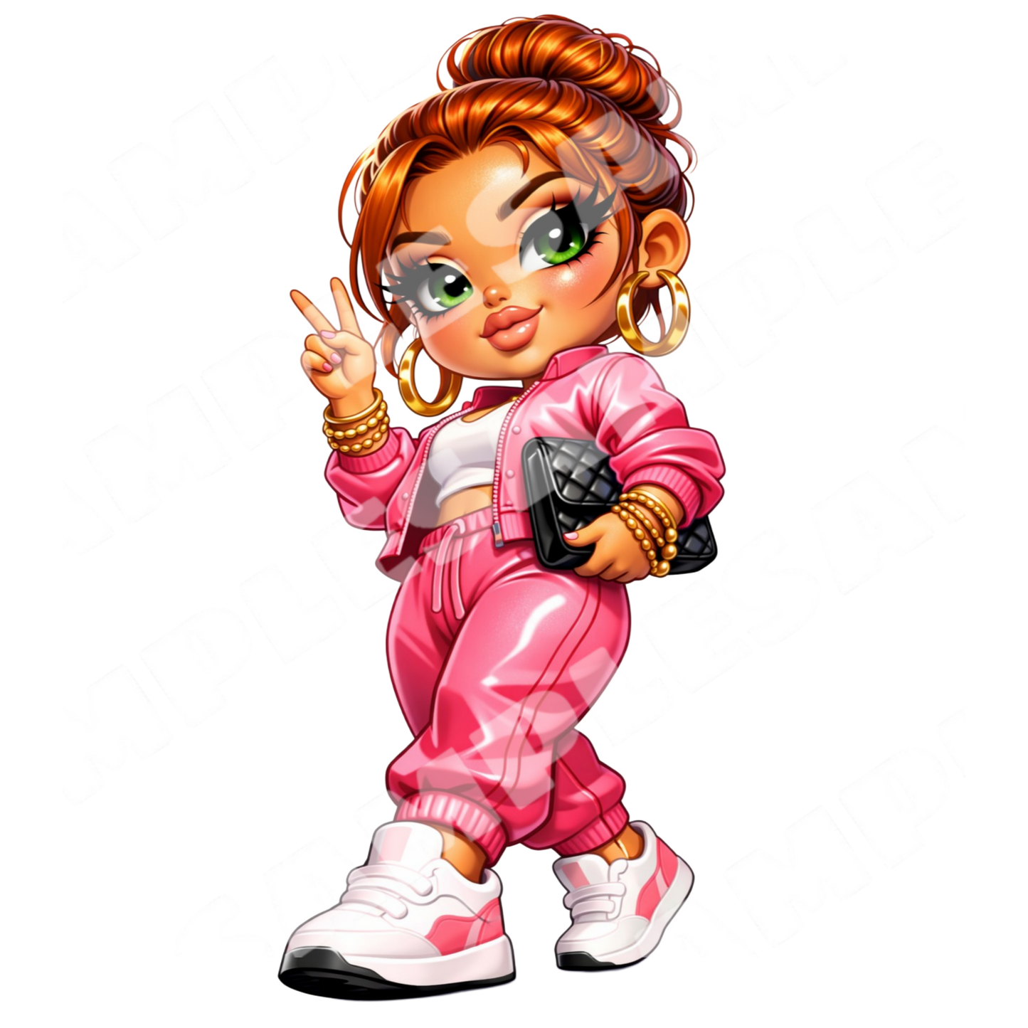 Pink Boss Babe 7 Sticker Bundle Cliparts (Digital Product)