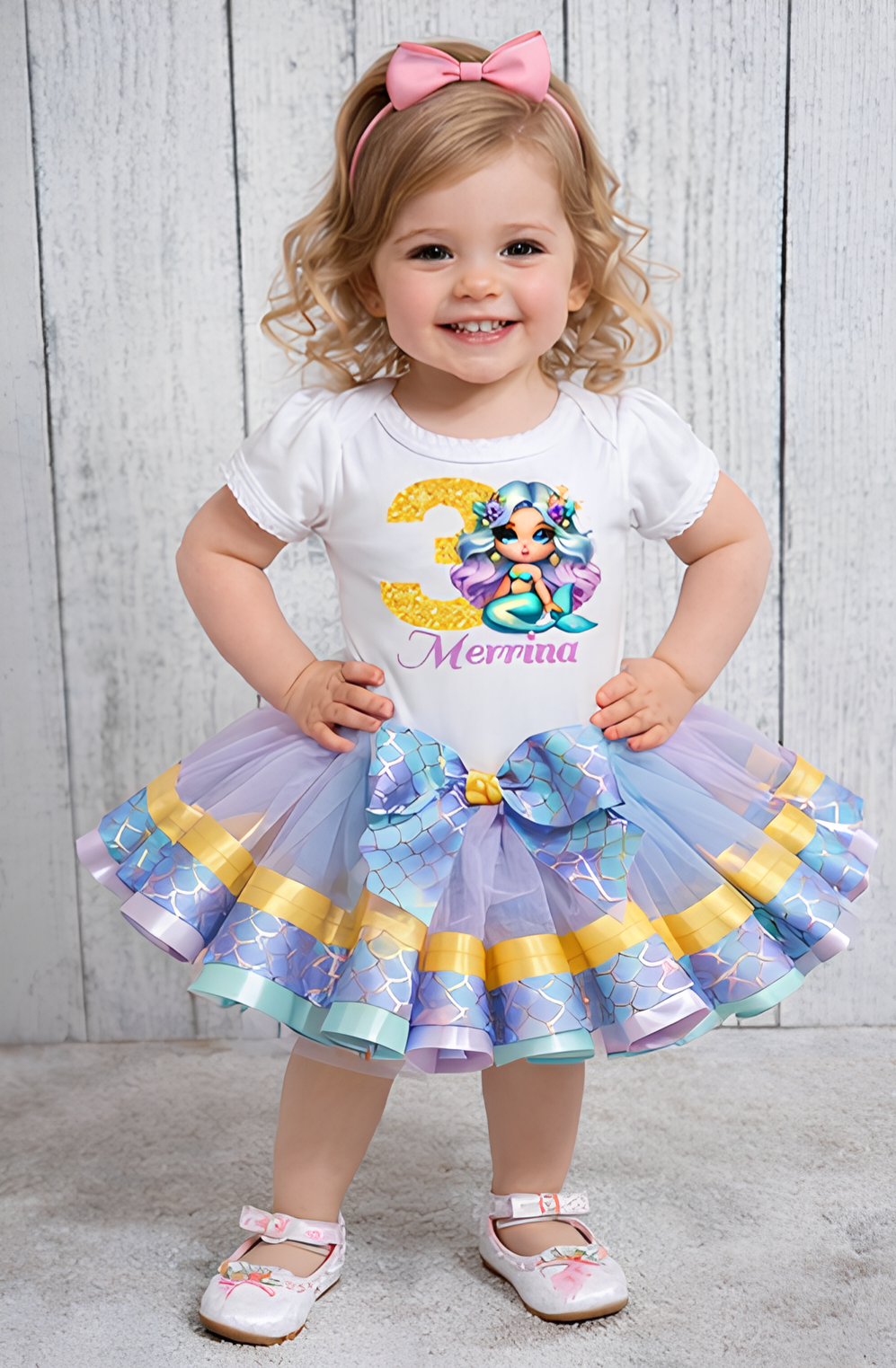 LIMITED Mermaid birthday theme tutu outfit